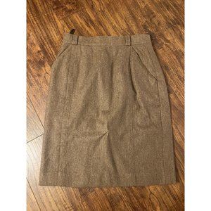 Escada SRB Western Germany 38 Brown Pencil Skirt Vintage